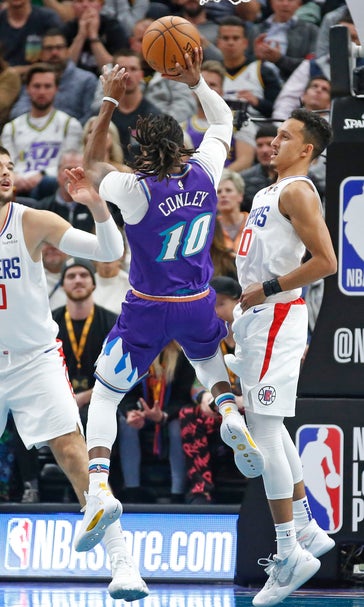 Conley breaks out, Jazz beat Clippers as Leonard rests